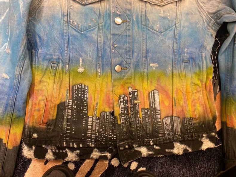 Amiri Amiri Three-Headed Dragon Denim Jacket - dmc Size US M / EU 48-50 / 2 - 5 Thumbnail