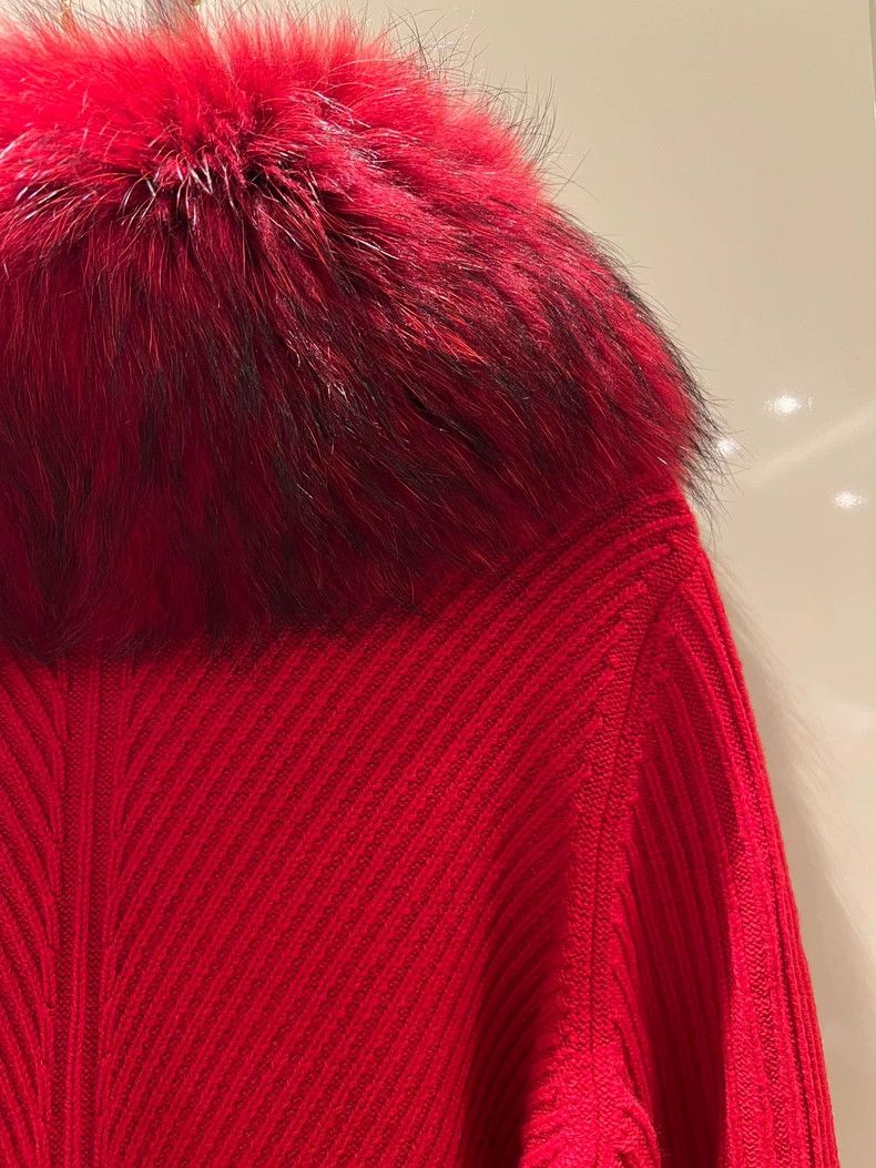 Versace Versace Red Fox Fur Trim Knit Coat - dmc Size US M / EU 48-50 / 2 - 3 Thumbnail