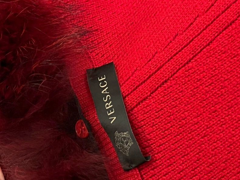 Versace Versace Red Fox Fur Trim Knit Coat - dmc Size US M / EU 48-50 / 2 - 6 Thumbnail