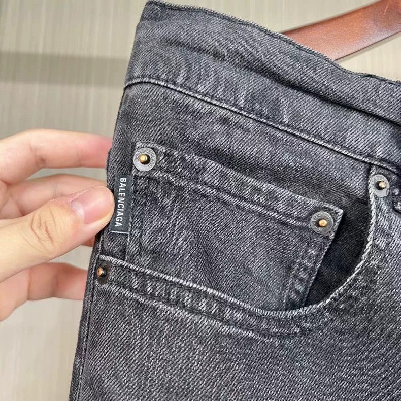 Balenciaga Balenciaga Black Gray Washed Denim Jeans - dmc Size US 33 - 4 Thumbnail