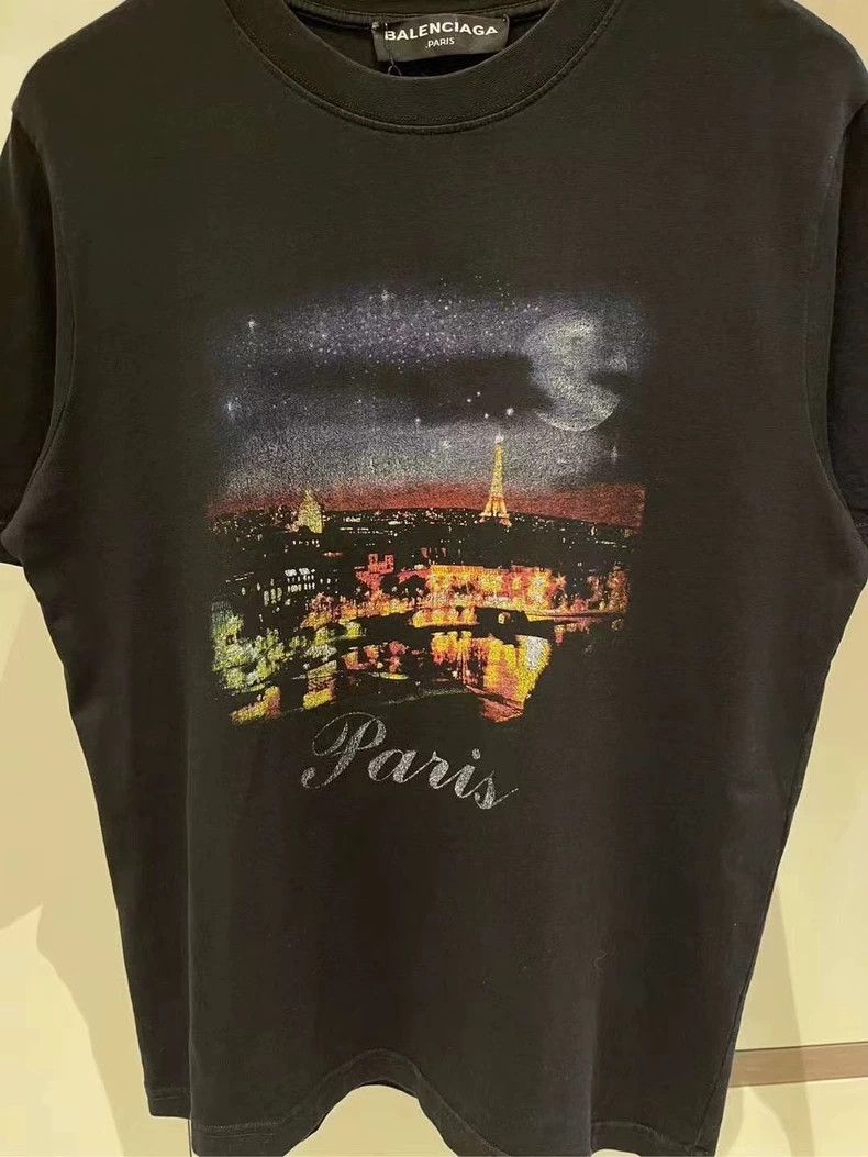 Balenciaga Balenciaga Paris Night Short Sleeve T-Shirt - dmc Size US S / EU 44-46 / 1 - 4 Thumbnail