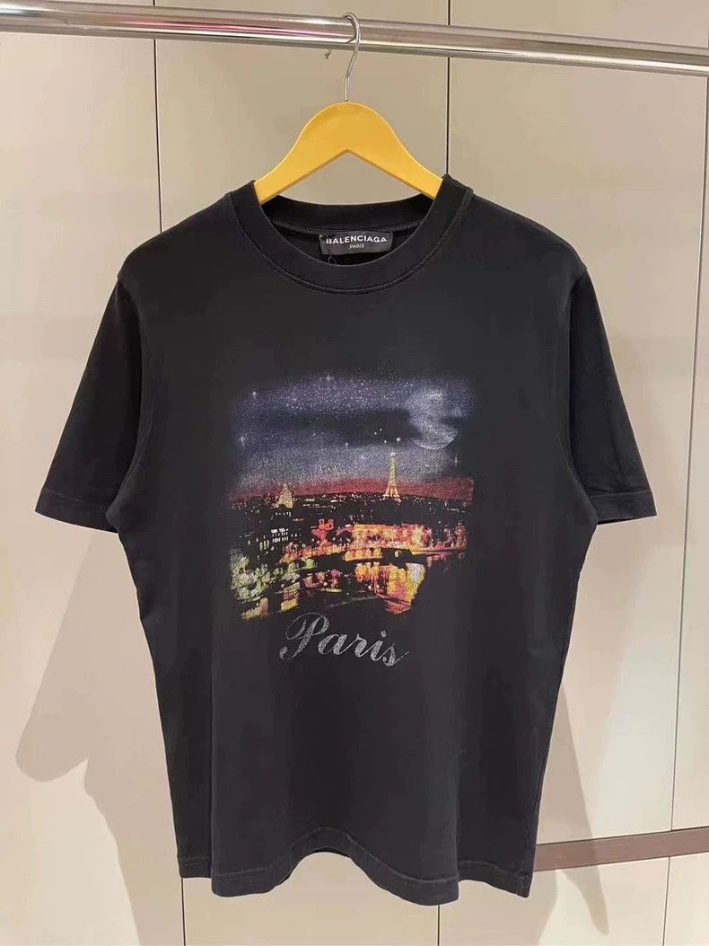 Balenciaga Balenciaga Paris Night Short Sleeve T-Shirt - dmc Size US S / EU 44-46 / 1 - 2 Thumbnail