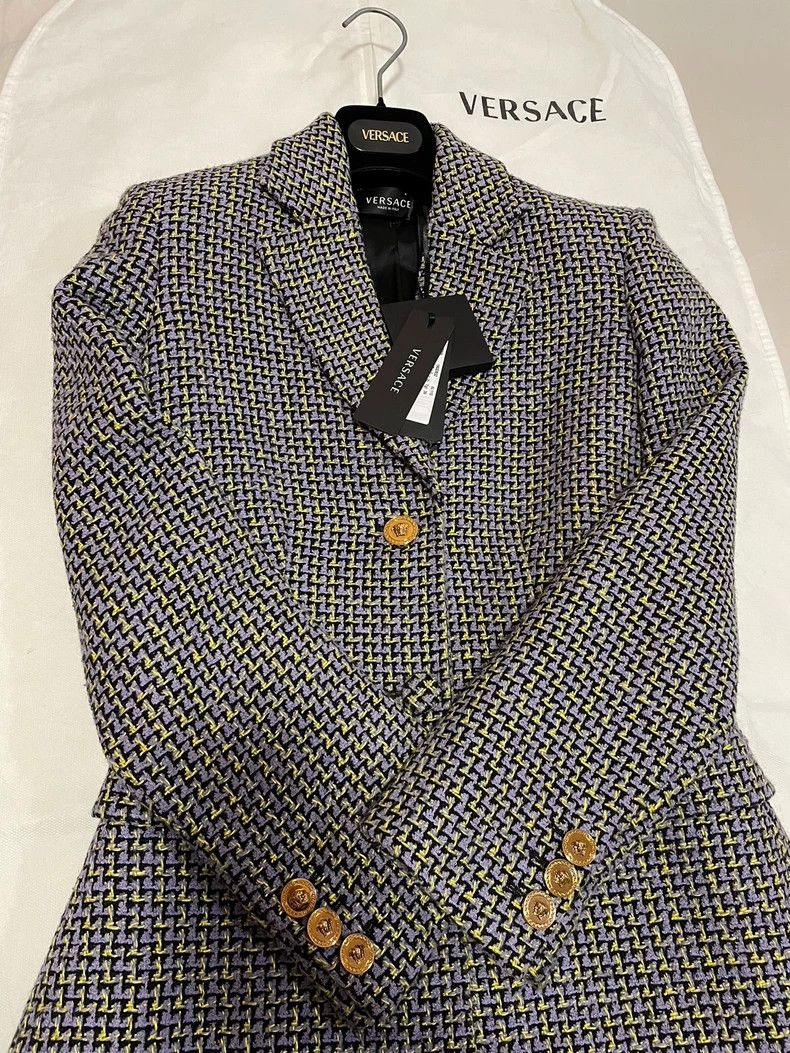 Versace Versace Logo Gold Button Blazer - dmc Size US XS / EU 42 / 0 - 3 Thumbnail