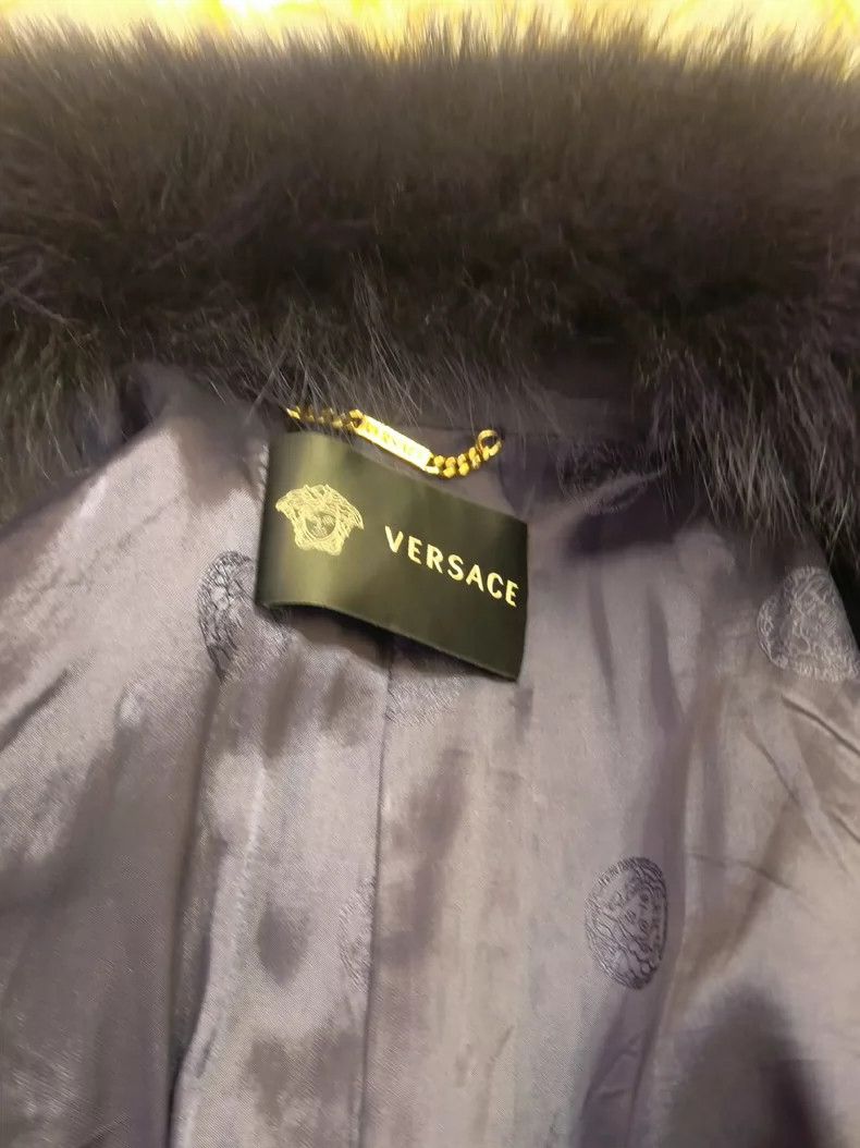 Versace Versace Purple Wool Fur Collar Coat - dmc Size US M / EU 48-50 / 2 - 5 Thumbnail