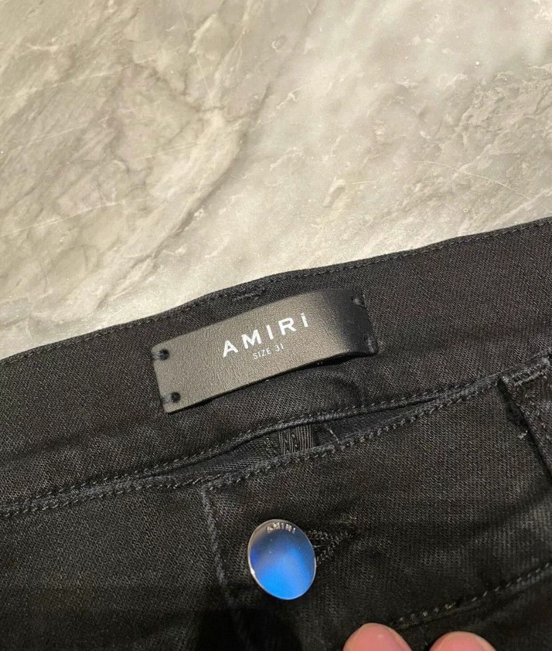 Amiri Amiri Paisley Patchwork Black Denim Jeans - dmc Size US 31 - 3 Thumbnail