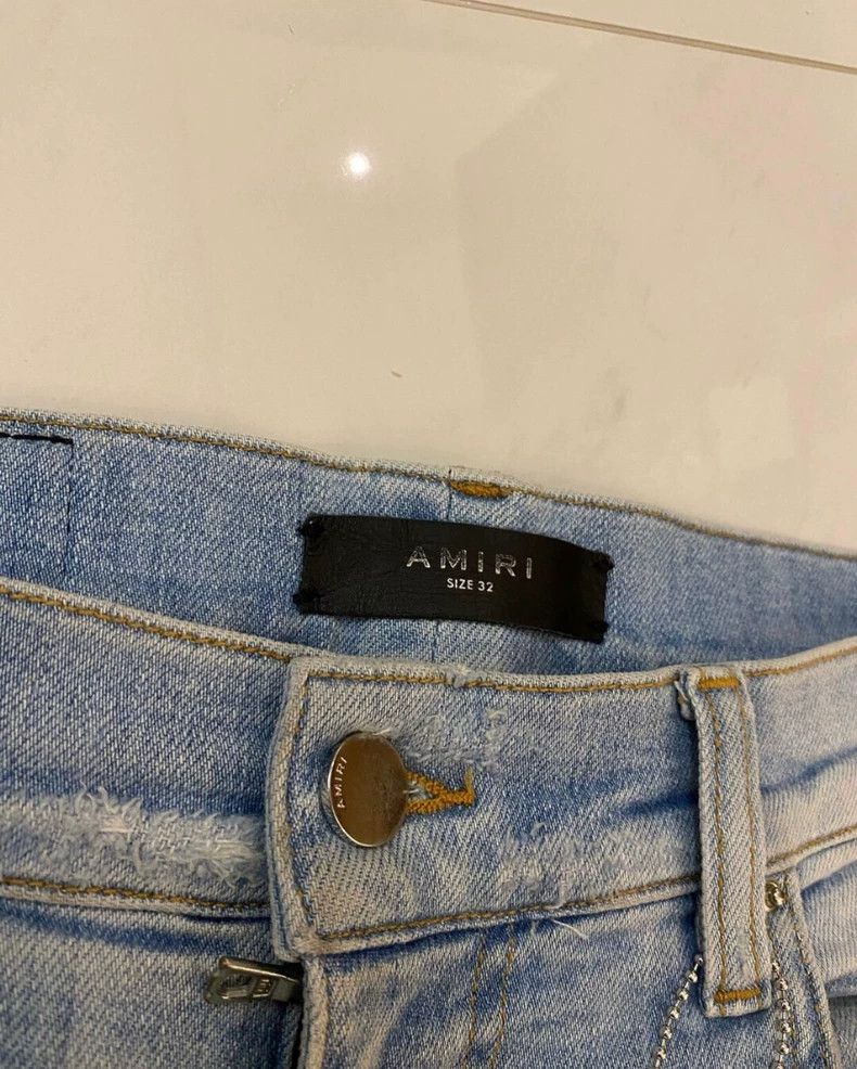 Amiri AMIRI Distressed Patchwork Denim Jeans - dmc Size US 32 / EU 48 - 2 Thumbnail