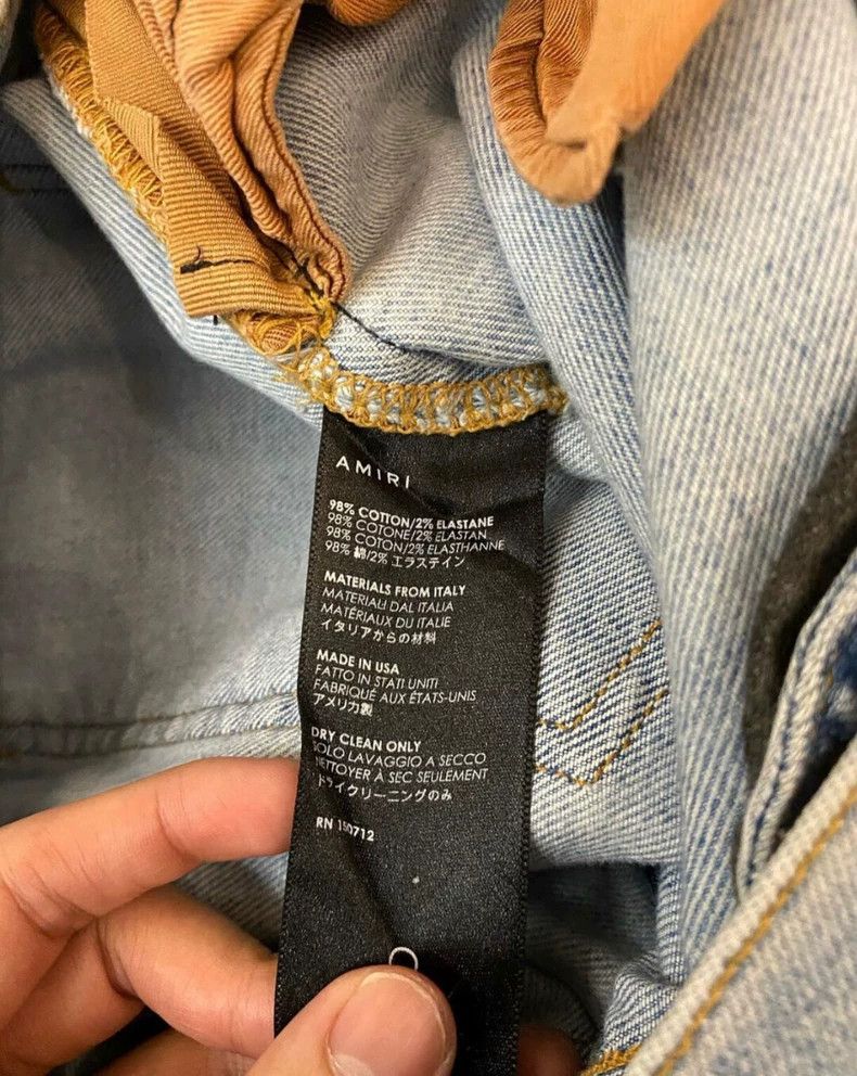Amiri AMIRI Distressed Patchwork Denim Jeans - dmc Size US 32 / EU 48 - 4 Thumbnail