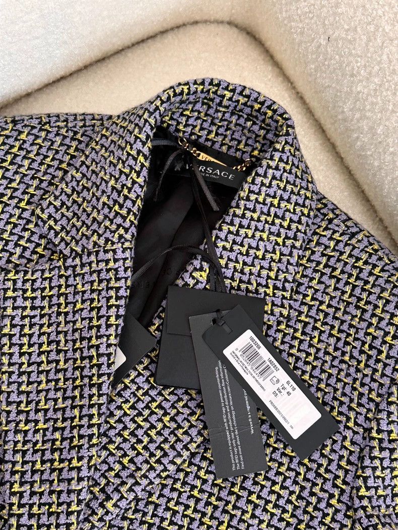 Versace Versace Tweed Woven Blazer - dmc Size US M / EU 48-50 / 2 - 7 Thumbnail