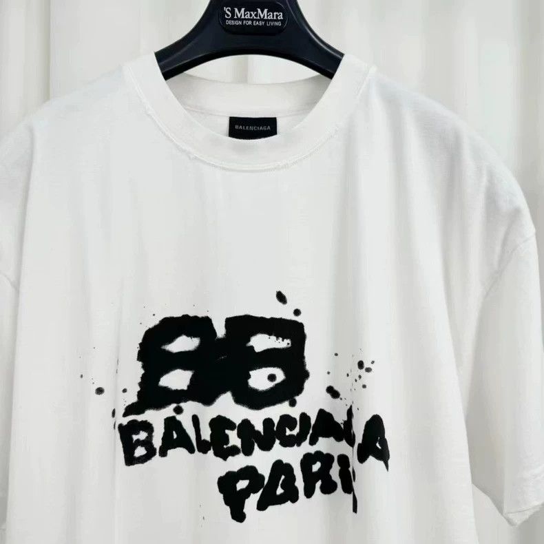 Balenciaga Balenciaga Double B Ink Print Tee - dmc Size US M / EU 48-50 / 2 - 3 Thumbnail