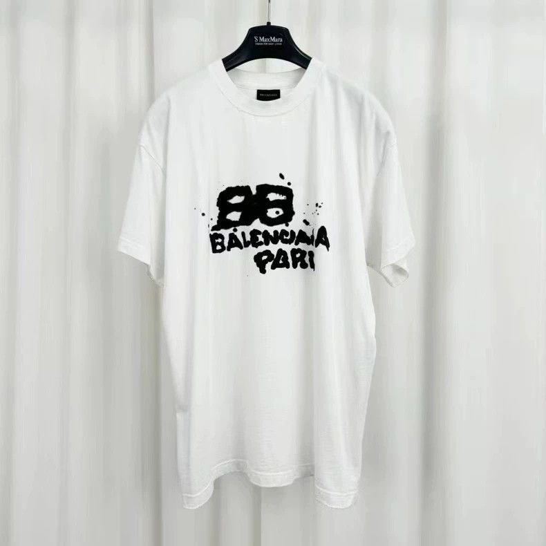 Balenciaga Balenciaga Double B Ink Print Tee - dmc Size US M / EU 48-50 / 2 - 2 Thumbnail
