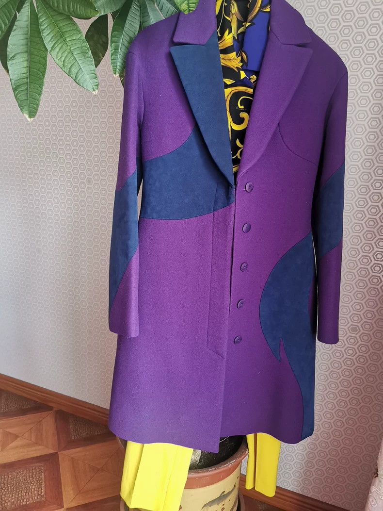 Versace Versace Barcelona Limited Edition Purple Coat - dmc Size US M / EU 48-50 / 2 - 3 Thumbnail