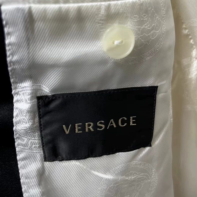 Versace Versace White Black Tuxedo Jacket - dmc Size US L / EU 52-54 / 3 - 6 Thumbnail