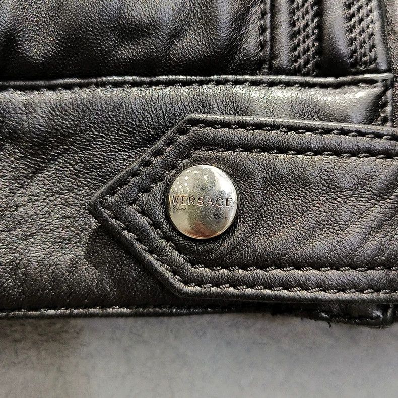 Versace Versace Stand Collar Leather Jacket - dmc Size US M / EU 48-50 / 2 - 5 Thumbnail
