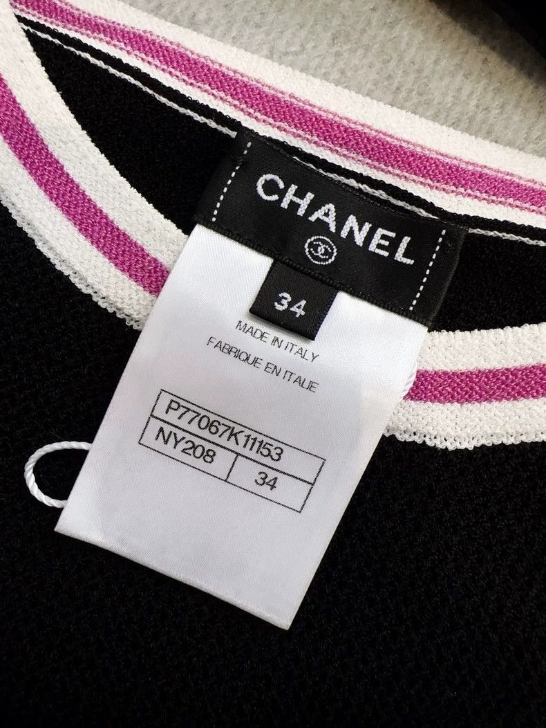 Chanel Chanel Black Knit Long Sleeve Top - dmc Size US M / EU 48-50 / 2 - 4 Thumbnail