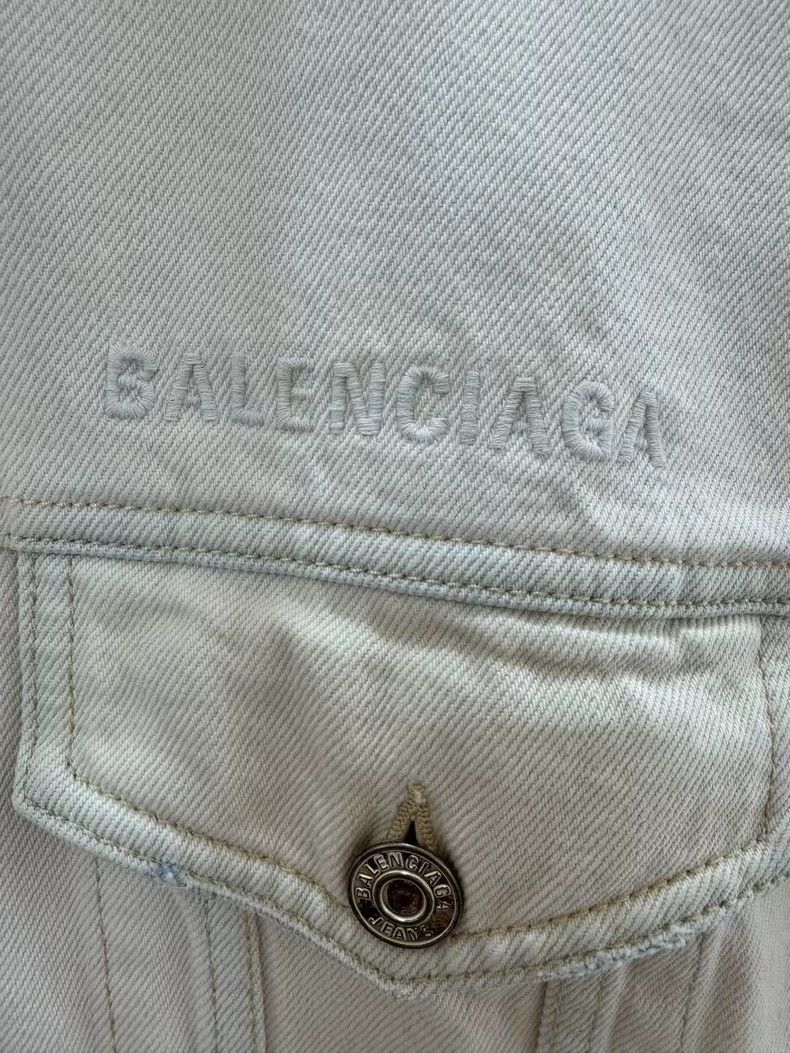 Balenciaga Balenciaga Logo Embroidered Denim Jacket - dmc Size US XS / EU 42 / 0 - 2 Thumbnail