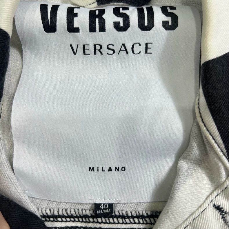 Versace Versus Checkered Denim Jacket - dmc Size US M / EU 48-50 / 2 - 3 Thumbnail