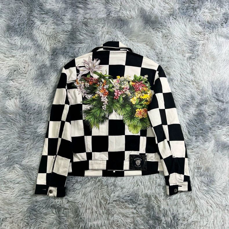 Versace Versus Checkered Denim Jacket - dmc Size US M / EU 48-50 / 2 - 2 Thumbnail