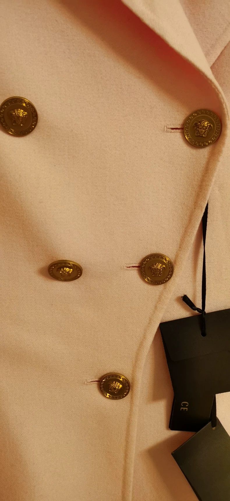 Versace VERSACE Pink Wool Coat with Medusa Buttons - dmc Size US S / EU 44-46 / 1 - 5 Thumbnail