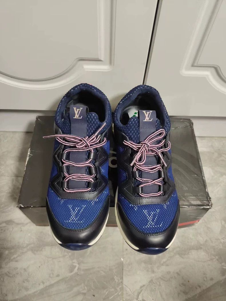 Louis Vuitton Louis Vuitton Low-Top Blue Sneakers - dmc Size US 7.5 / EU 40-41 - 3 Thumbnail