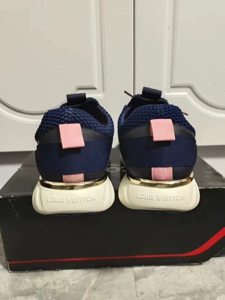 Louis Vuitton Louis Vuitton Low-Top Blue Sneakers - dmc Size US 7.5 / EU 40-41 - 4 Thumbnail