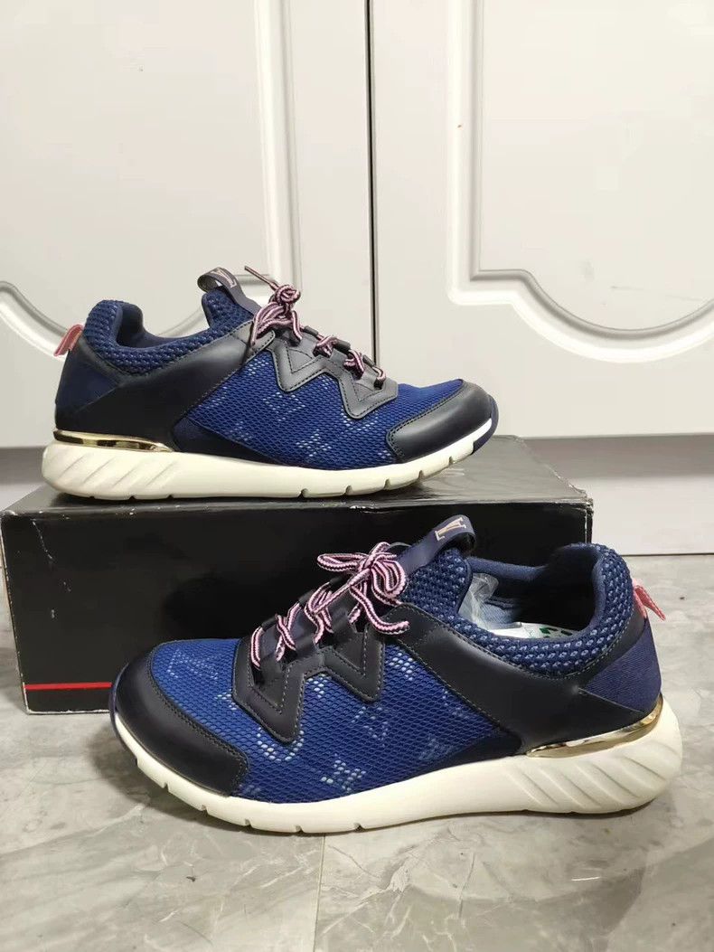 Louis Vuitton Louis Vuitton Low-Top Blue Sneakers - dmc Size US 7.5 / EU 40-41 - 2 Thumbnail