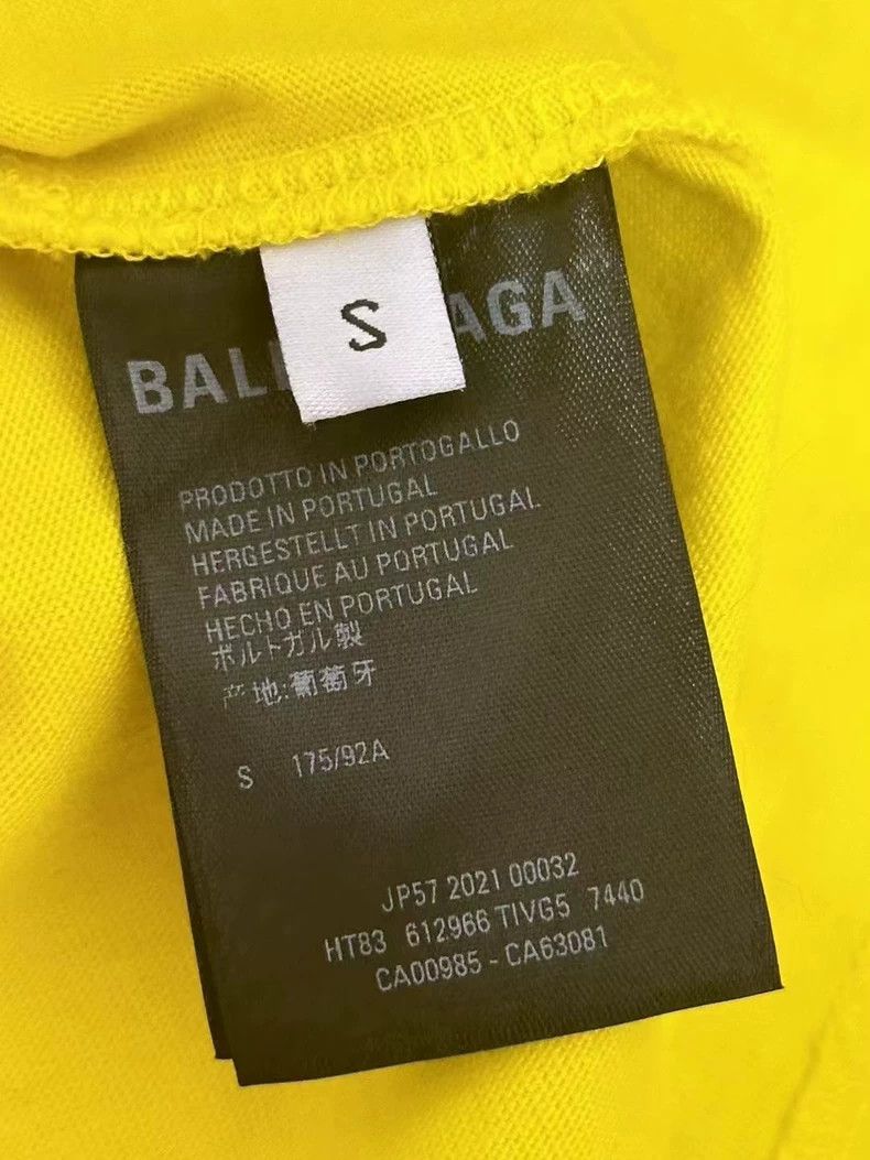 Balenciaga Balenciaga Yellow Logo Short Sleeve T-shirt - dmc Size US S / EU 44-46 / 1 - 4 Thumbnail