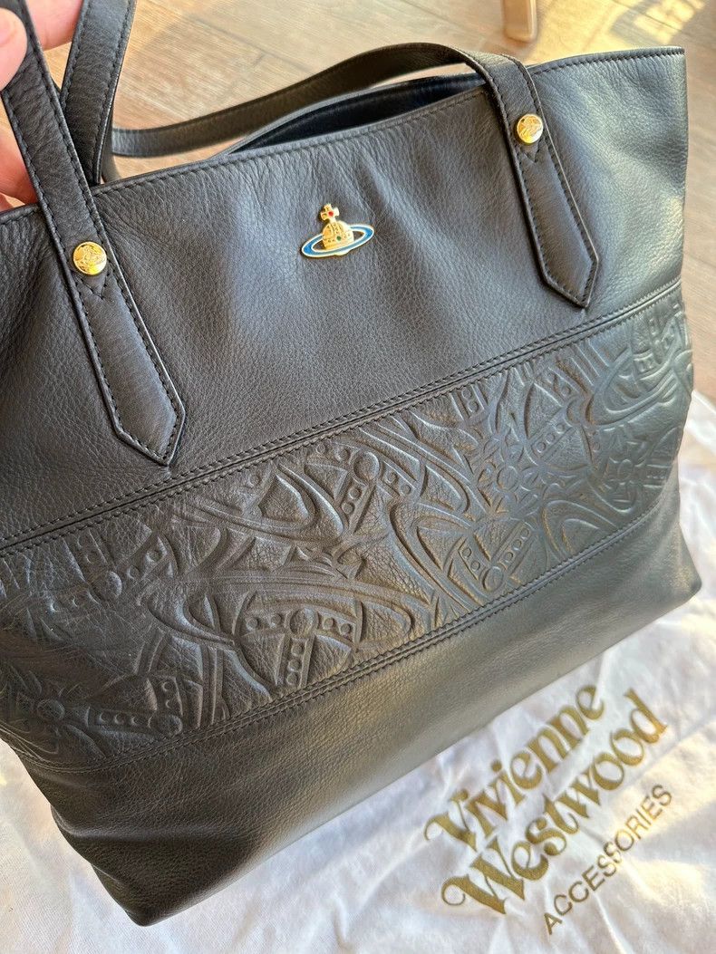Vivienne Westwood Vivienne Westwood Black Leather Tote Bag - dmc Size ONE SIZE - 6 Thumbnail