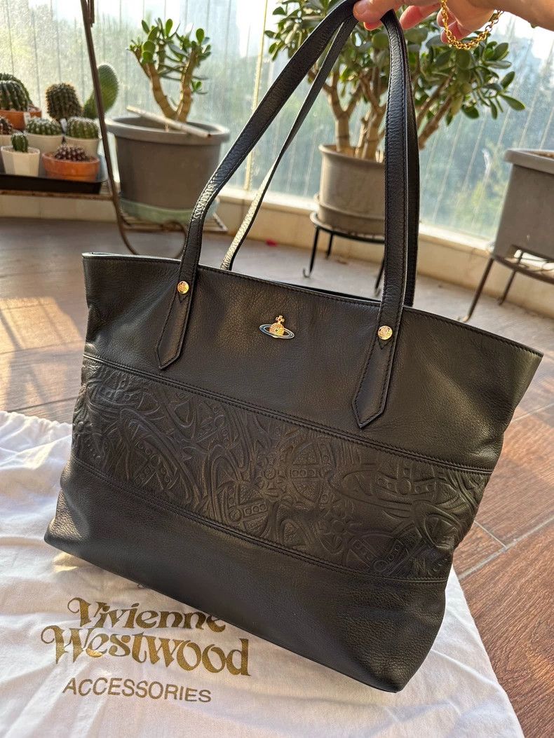Vivienne Westwood Vivienne Westwood Black Leather Tote Bag - dmc Size ONE SIZE - 3 Thumbnail