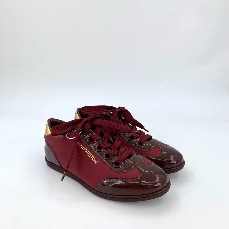 Louis Vuitton Louis Vuitton Red Leather Casual Shoes - dmc Size US 5 / EU 37 - 2 Thumbnail