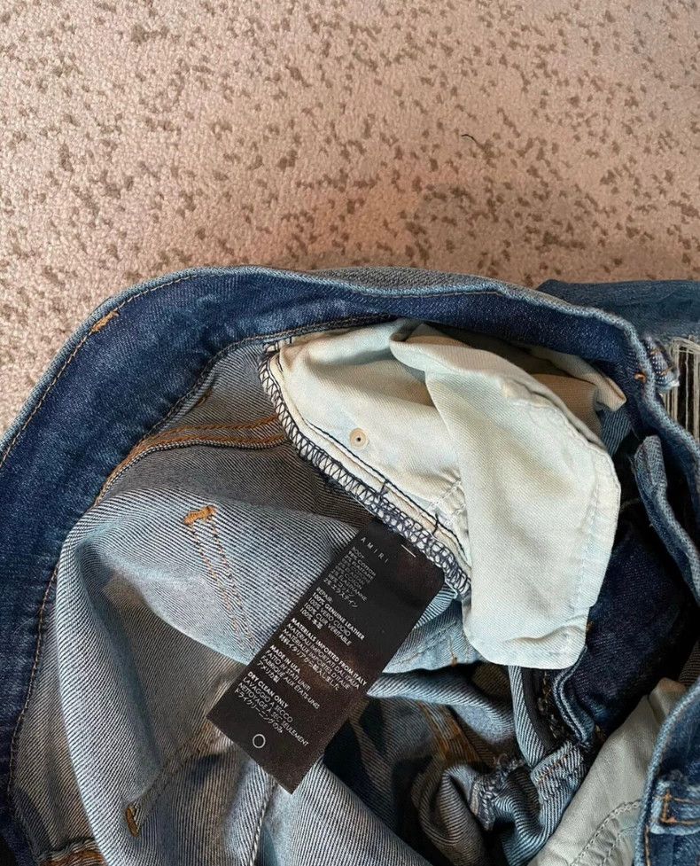 Amiri AMIRI Distressed Patchwork Blue Jeans - dmc Size US 32 / EU 48 - 4 Thumbnail