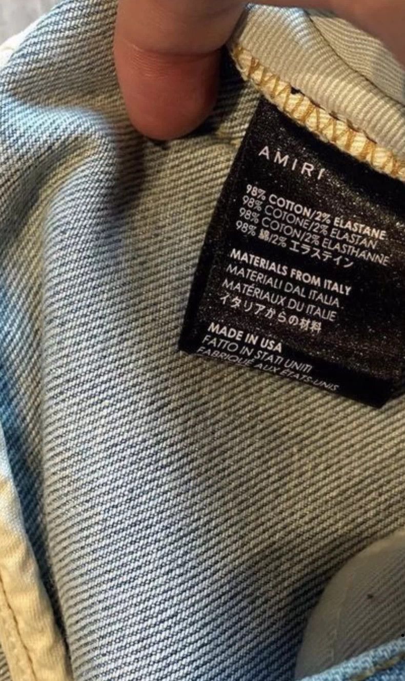 Amiri AMIRI Classic Blue Ripped Track Jeans - dmc Size US 29 - 4 Thumbnail