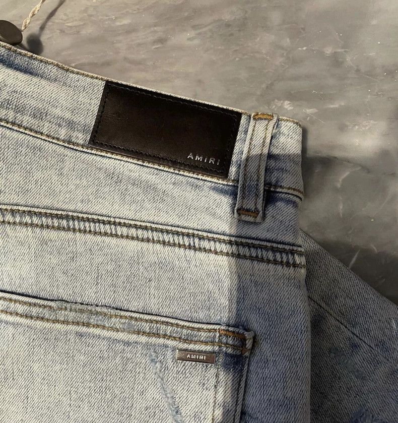 Amiri AMIRI Distressed Colorblock Denim Jeans - dmc Size US 33 - 3 Thumbnail