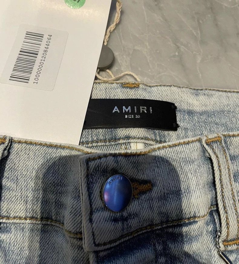 Amiri AMIRI Distressed Colorblock Denim Jeans - dmc Size US 33 - 2 Thumbnail