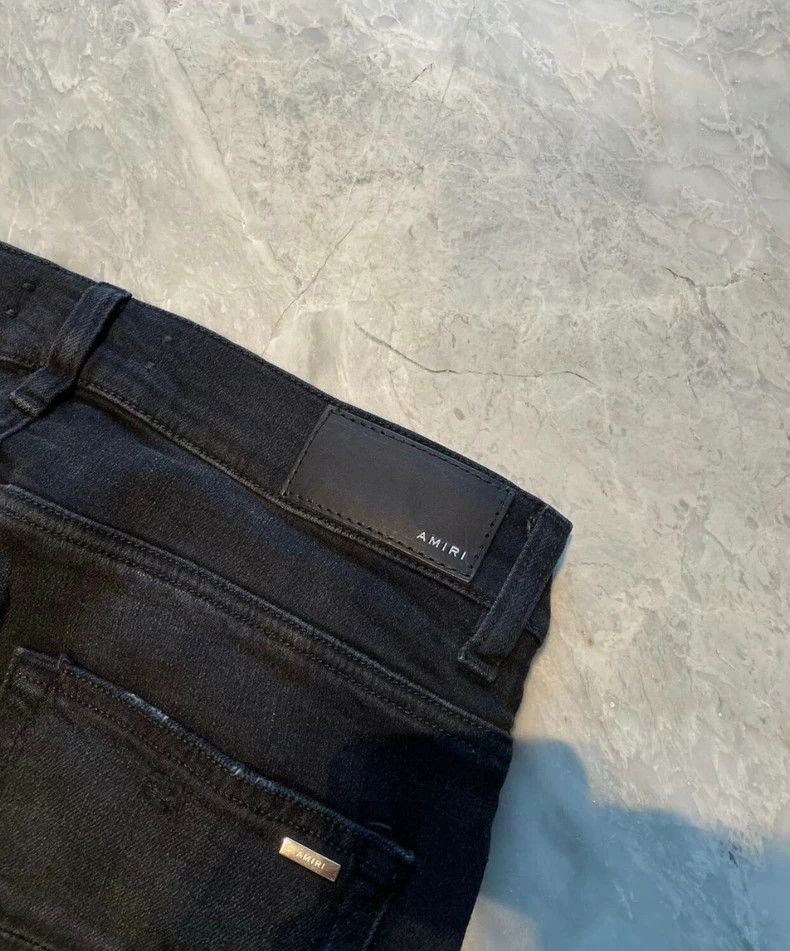 Amiri AMIRI MX1 Black Purple Patchwork Jeans - dmc Size US 32 / EU 48 - 4 Thumbnail