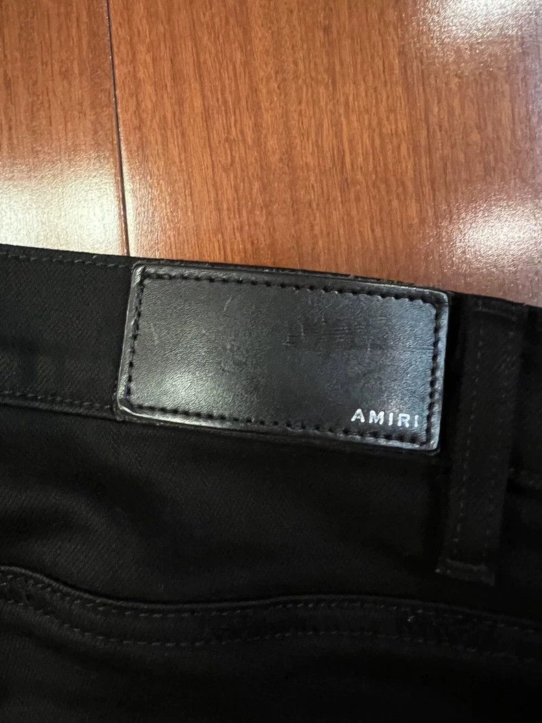 Amiri AMIRI 16SS OG Black Leather Patch Jeans - dmc Size US 32 / EU 48 - 4 Thumbnail