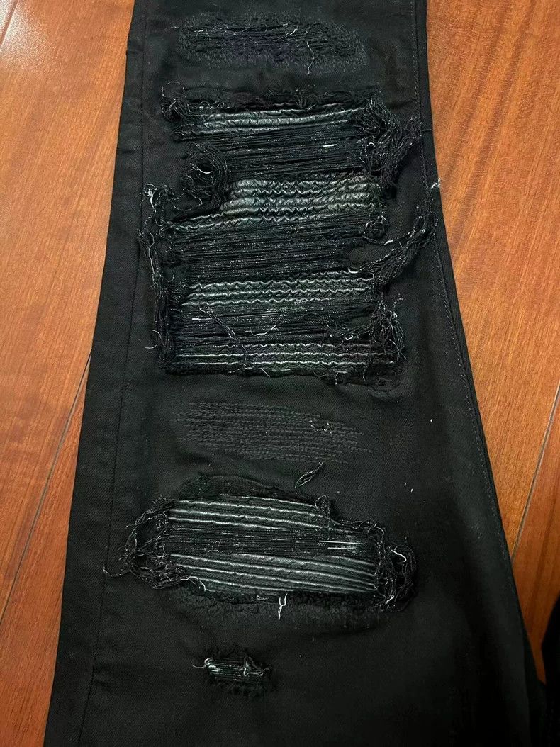 Amiri AMIRI 16SS OG Black Leather Patch Jeans - dmc Size US 32 / EU 48 - 5 Thumbnail
