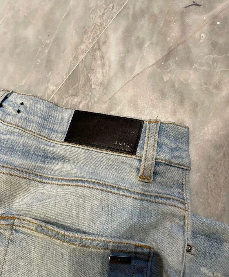 Amiri AMIRI Distressed Patchwork Denim Jeans - dmc Size US 31 - 3 Thumbnail