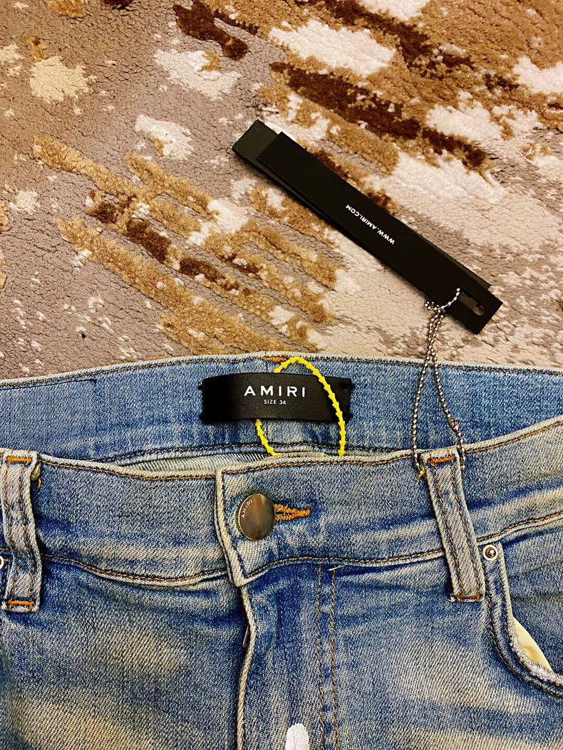 Amiri AMIRI 17 Blue Paint Splatter Jeans - dmc Size US 34 / EU 50 - 4 Thumbnail