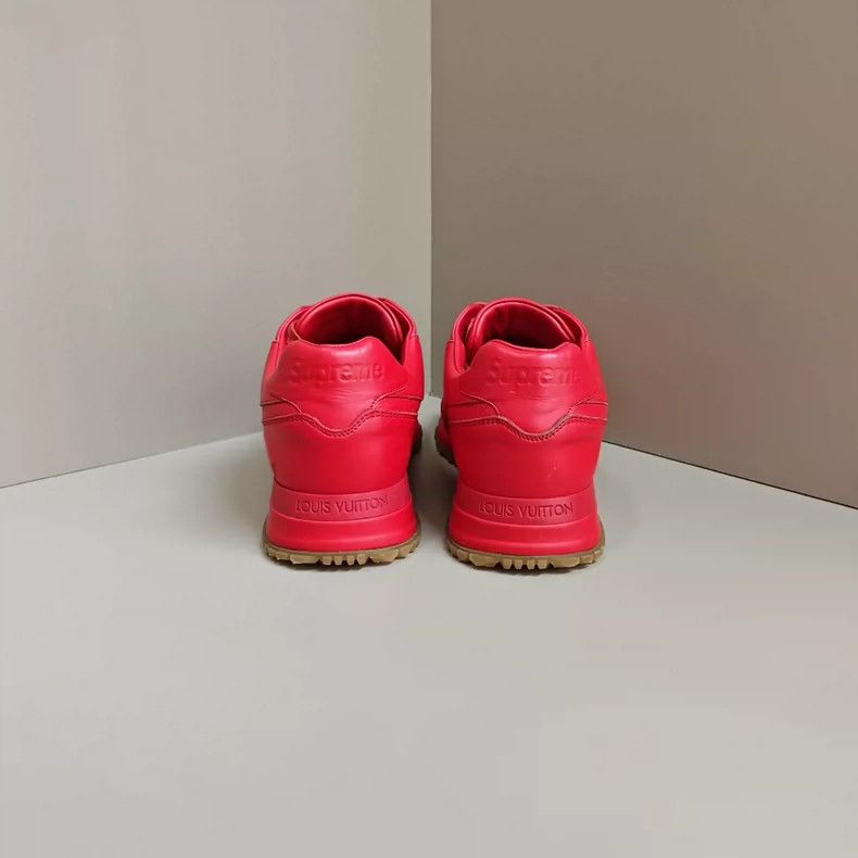 Louis Vuitton LV x Supreme Run Away Leather Sneakers - dmc Size US 7.5 / EU 40-41 - 3 Thumbnail