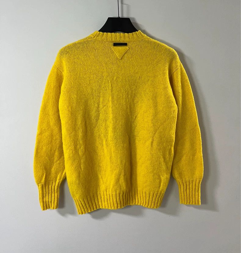 Prada Prada Men's Yellow Knit Sweater - dmc Size US M / EU 48-50 / 2 - 2 Thumbnail