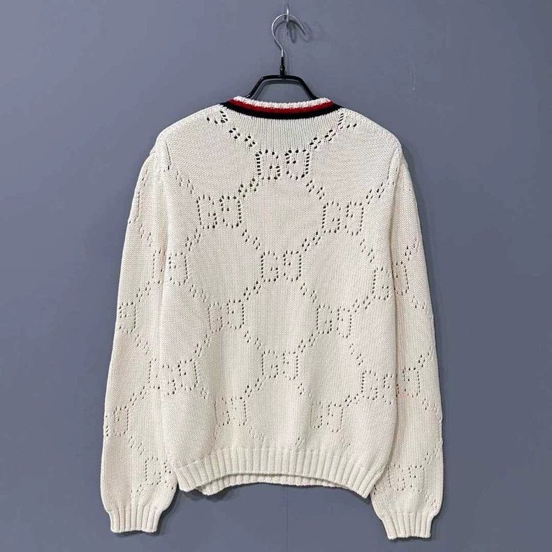 Gucci GUCCI Hollow Pattern Knit Sweater - dmc Size US L / EU 52-54 / 3 - 3 Thumbnail