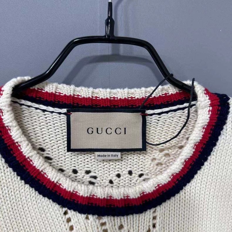 Gucci GUCCI Hollow Pattern Knit Sweater - dmc Size US L / EU 52-54 / 3 - 4 Thumbnail