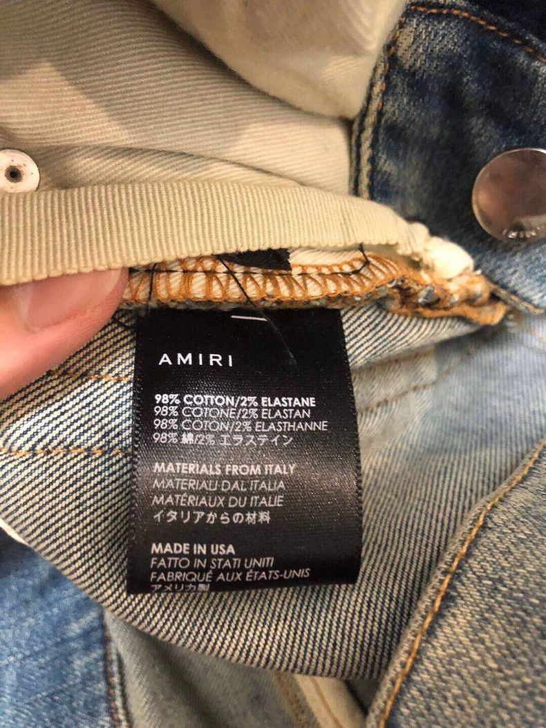 Amiri AMIRI Yellow Mud Splatter Blue Diamond Jeans - dmc Size US 29 - 8 Thumbnail