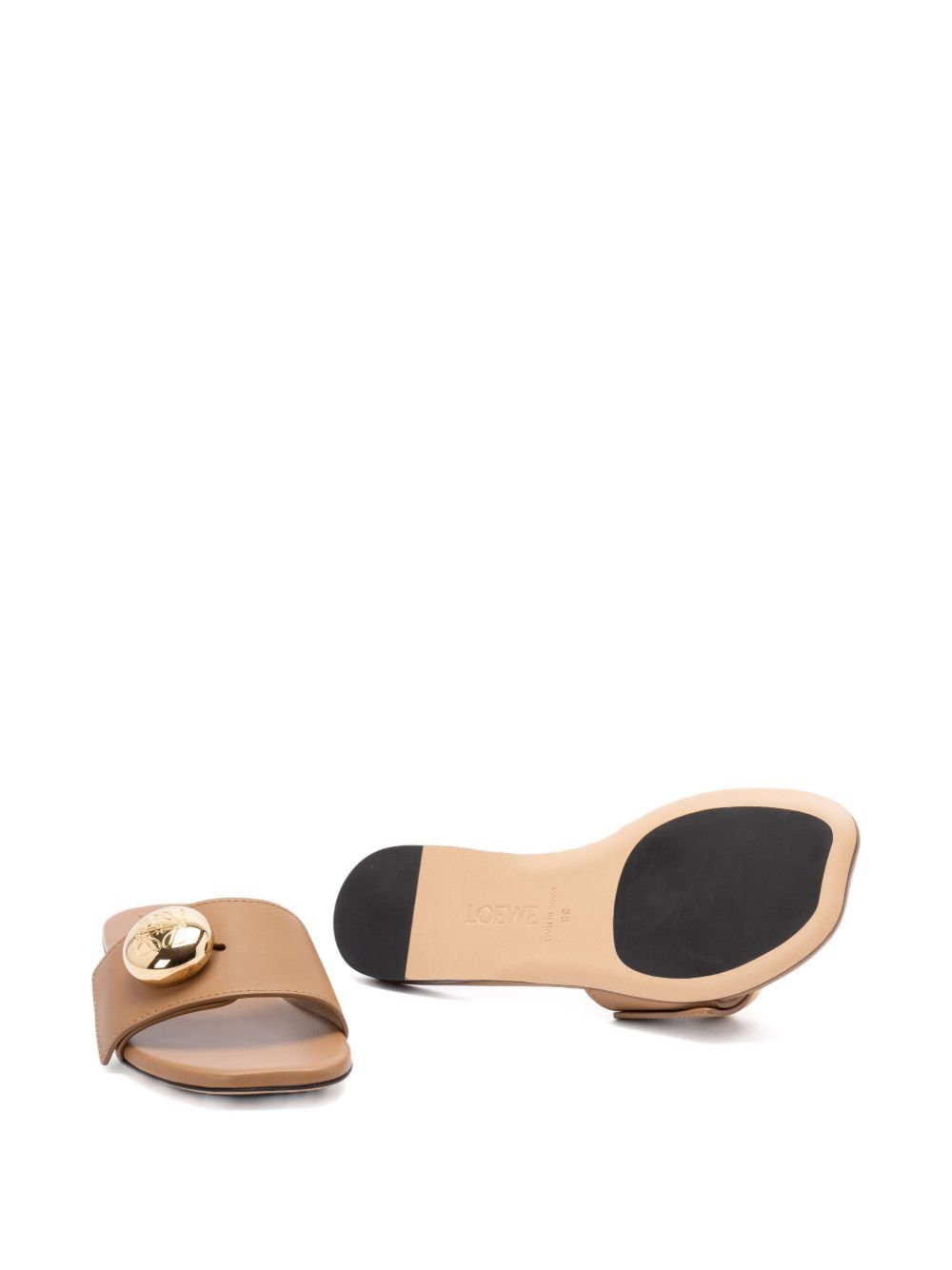 Loewe PEBBLE LEATHER SLIDES Size US 6 / IT 36 - 4 Thumbnail