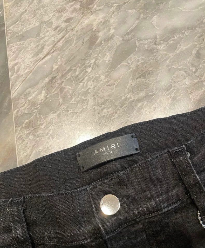 Amiri AMIRI Vintage Velvet Patchwork Black Jeans - dmc Size US 33 - 2 Thumbnail