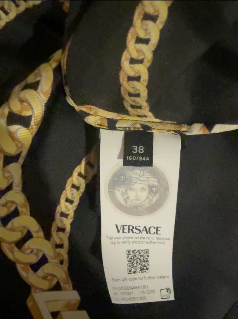 Versace Versace Gold Chain Print Long Sleeve Shirt - dmc Size US M / EU 48-50 / 2 - 2 Thumbnail