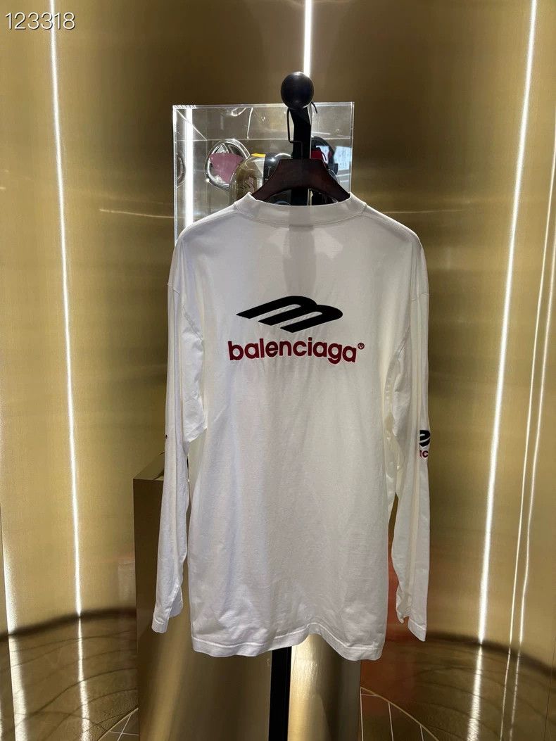 Balenciaga Balenciaga 3B Logo Embroidered Long Sleeve Tee - dmc Size US L / EU 52-54 / 3 - 2 Thumbnail