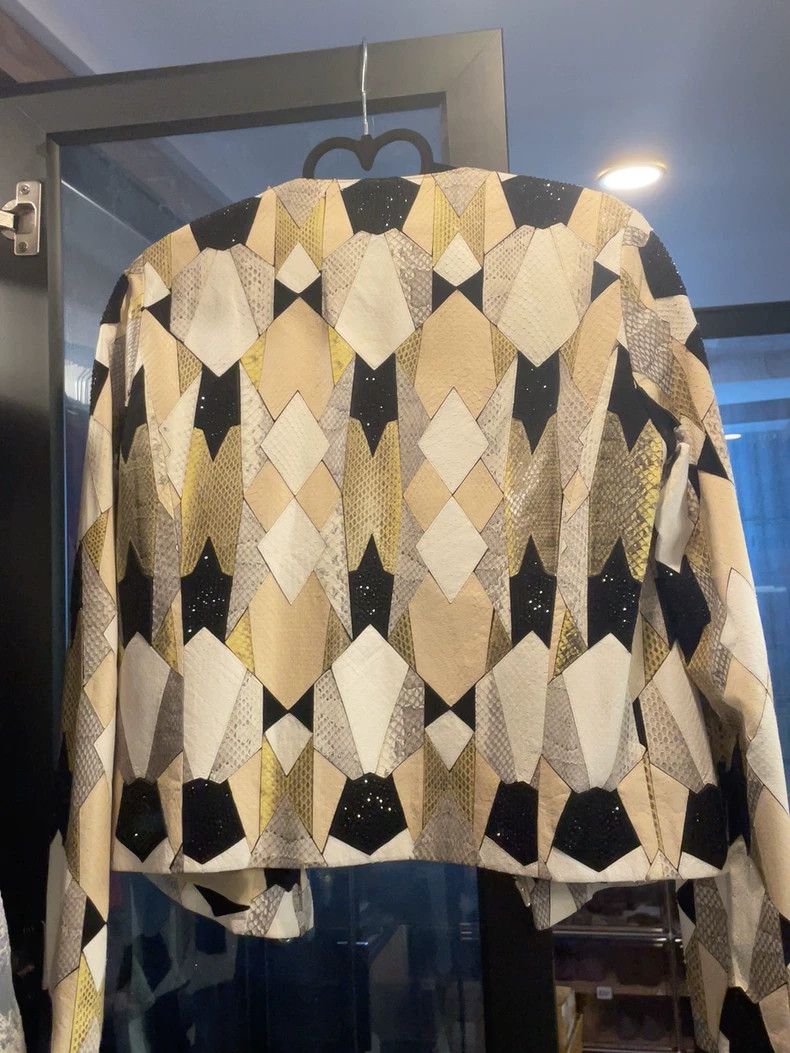 Versace Versace Snakeskin Pattern Leather Jacket - dmc Size US M / EU 48-50 / 2 - 2 Thumbnail