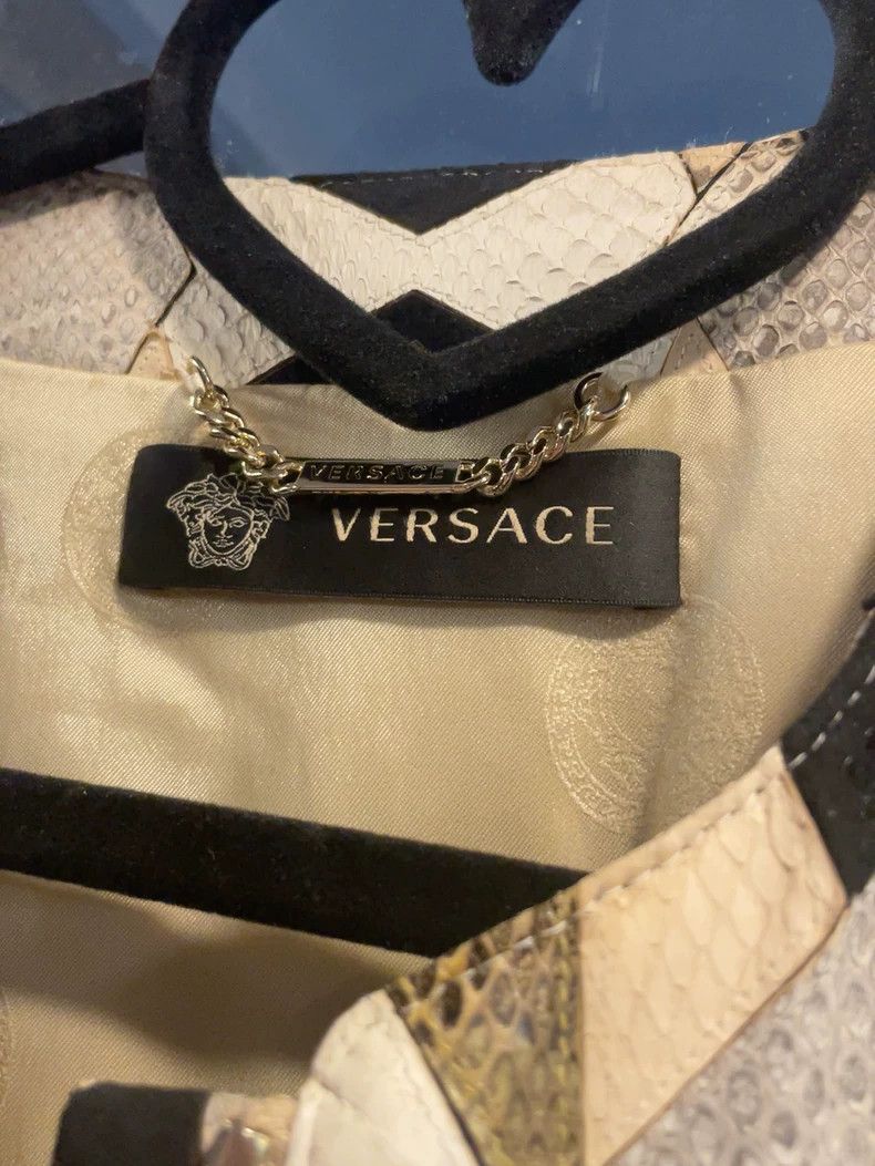 Versace Versace Snakeskin Pattern Leather Jacket - dmc Size US M / EU 48-50 / 2 - 7 Thumbnail