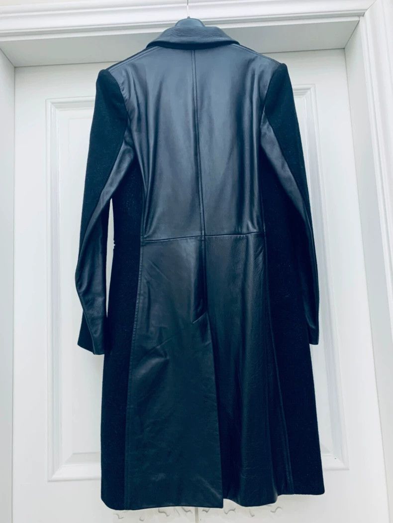 Versace Versace Wool Leather Trim Long Coat - dmc Size US M / EU 48-50 / 2 - 2 Thumbnail